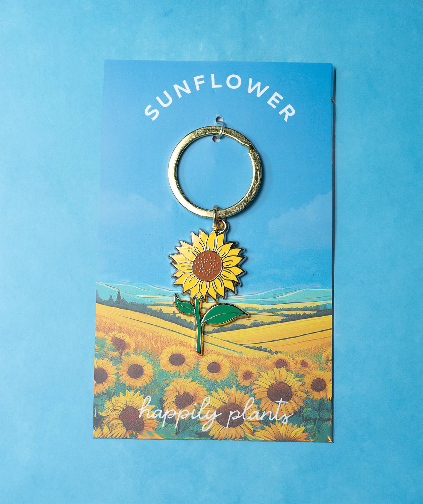 Yellow Sunflower Keychain