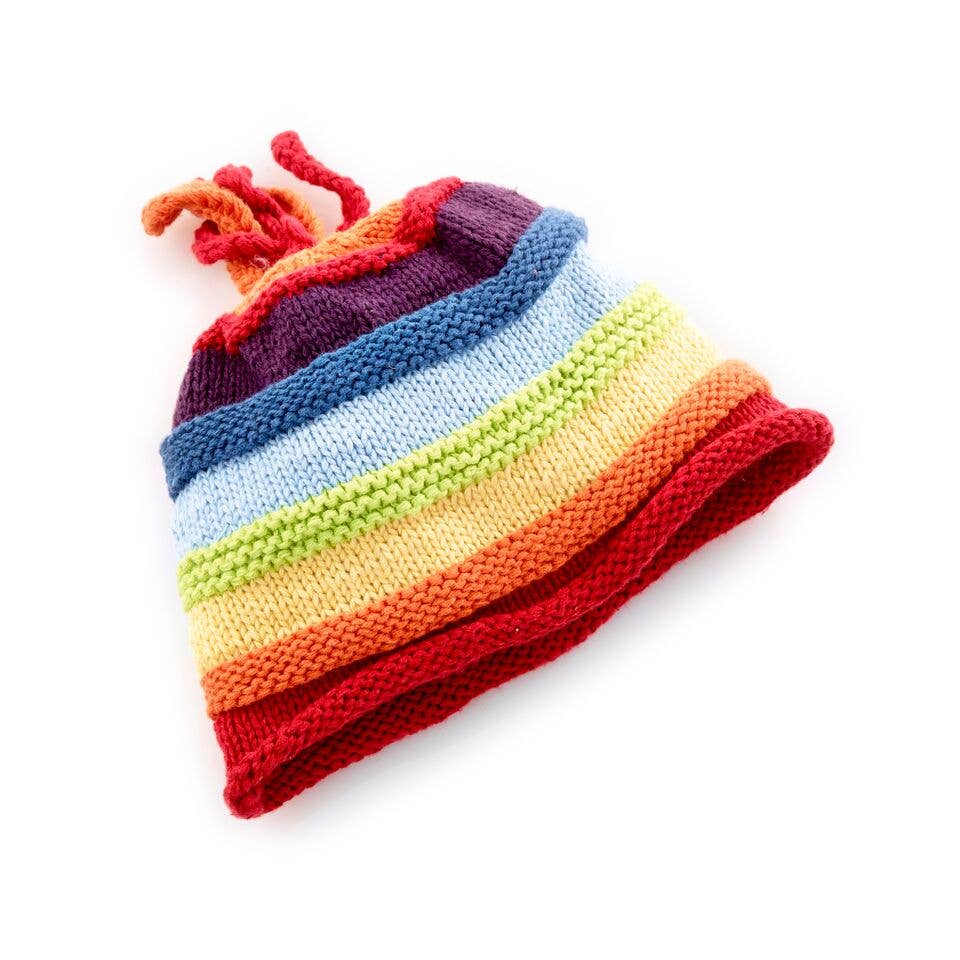 Baby Beanie - Knit Rainbow Hat