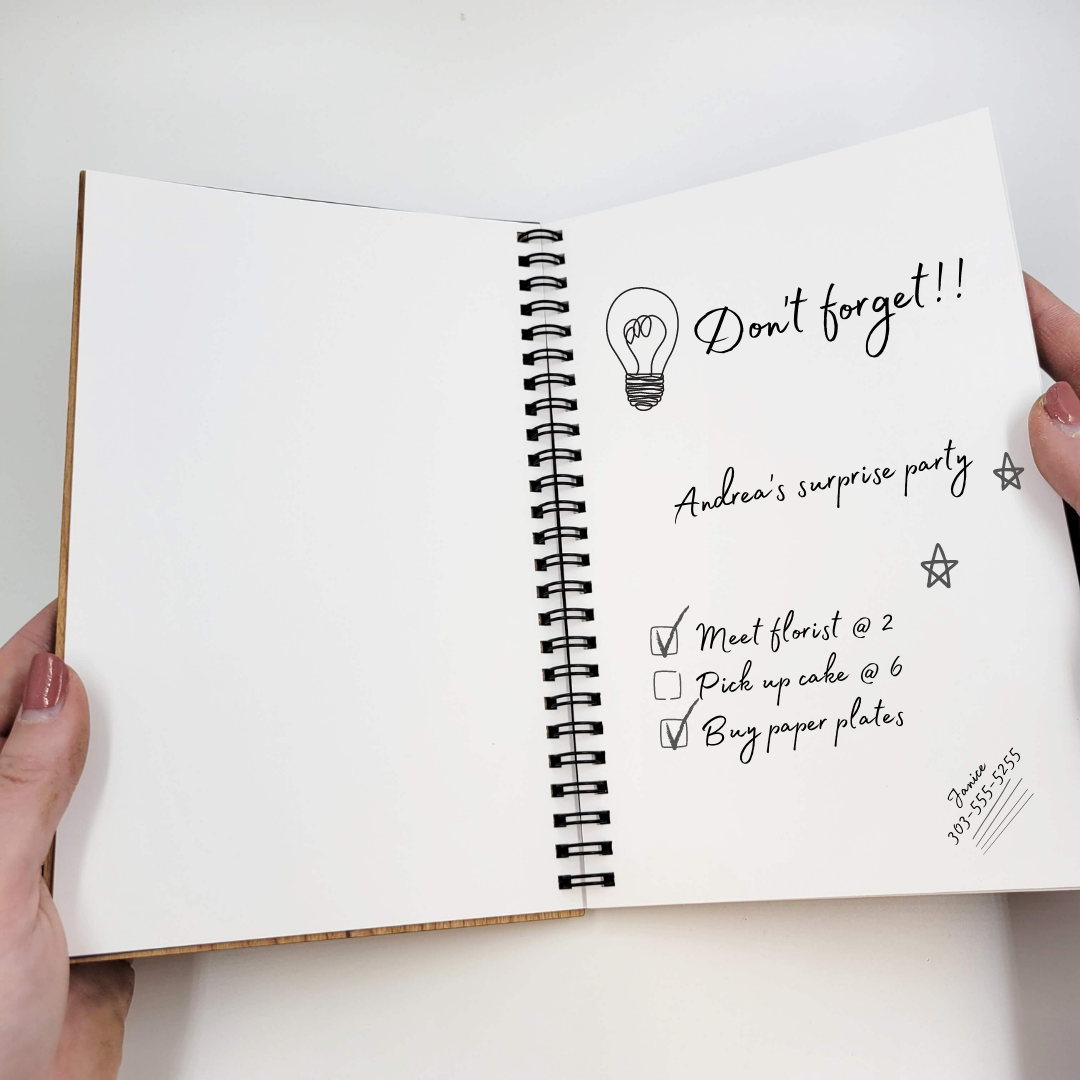 Journal - Do hard things wood journal - stationery, journals, notebook