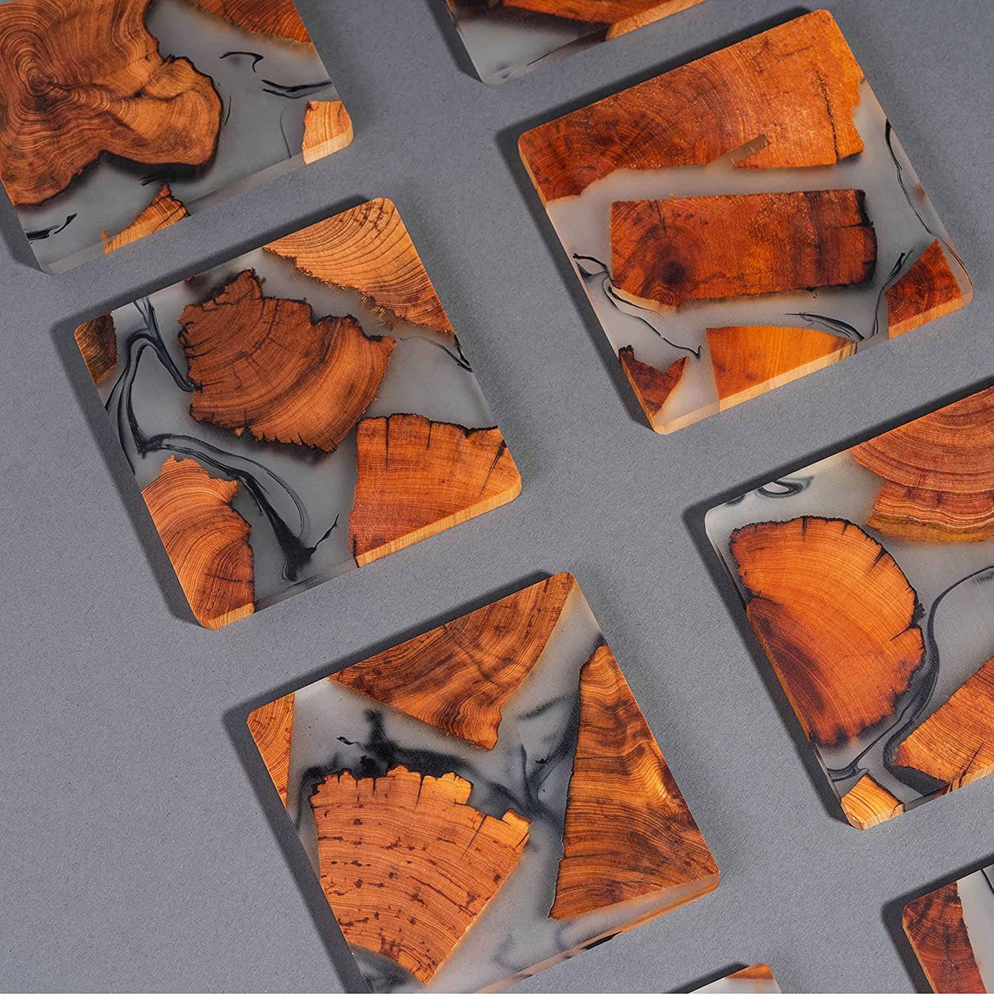 Coasters - Handcrafted Cedar Coasters, Full Set of 6