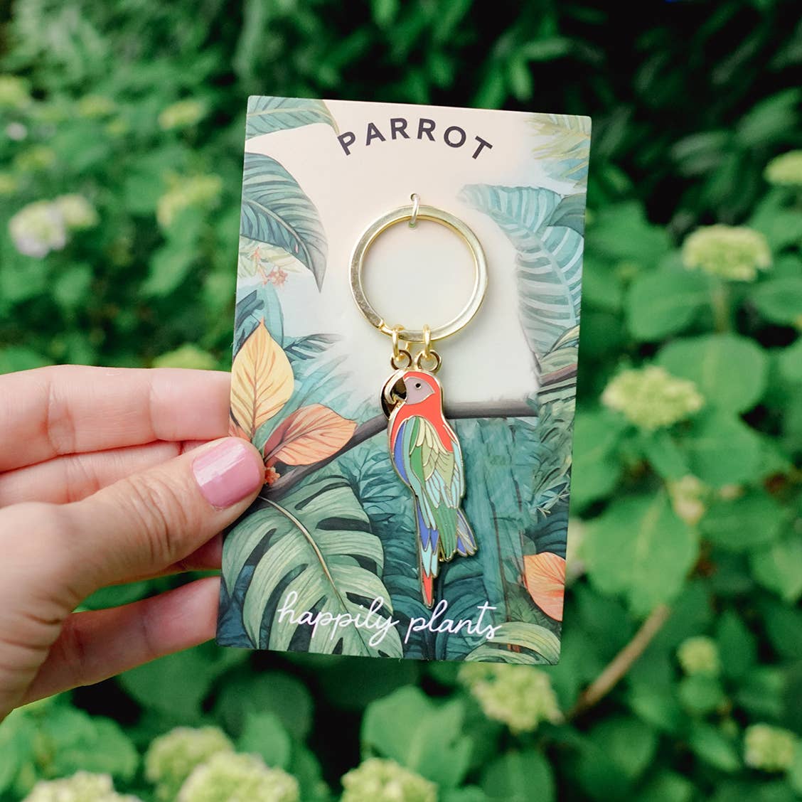 Parrot Keychain, Tropical Bird Gifts