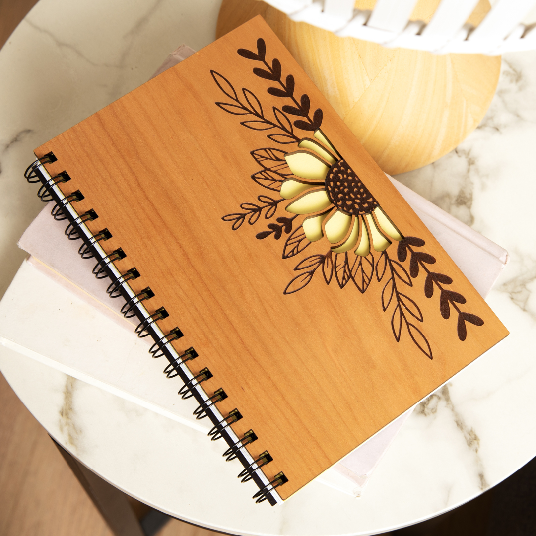 Journal - Sunflower wood journal