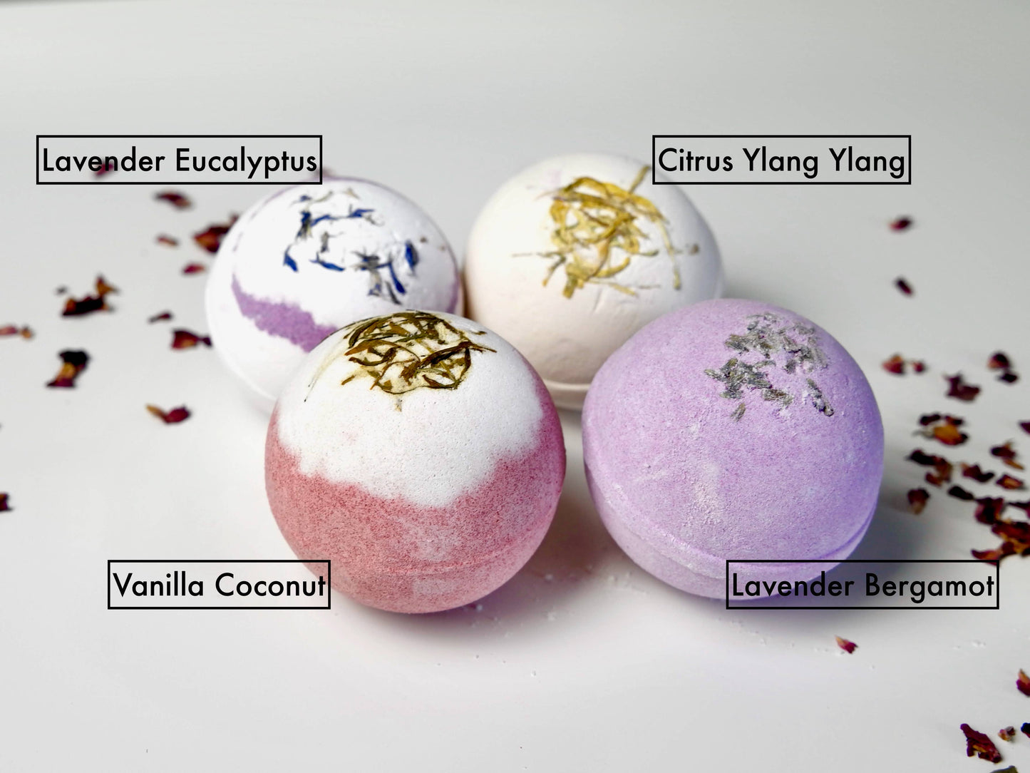 Bath Bomb, Scented with Essential Oils, 4.5oz each