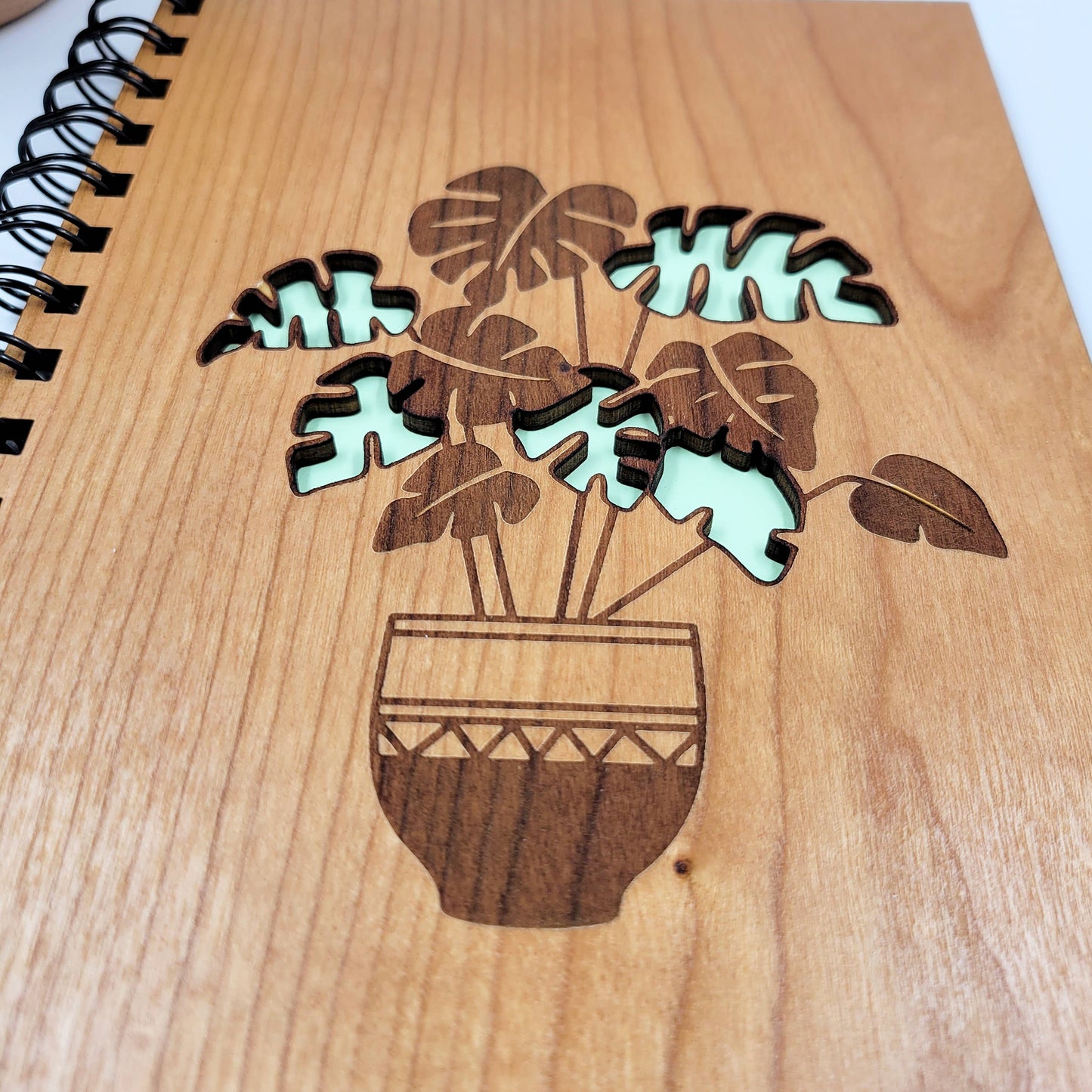 Journal - Monstera plant wood journal