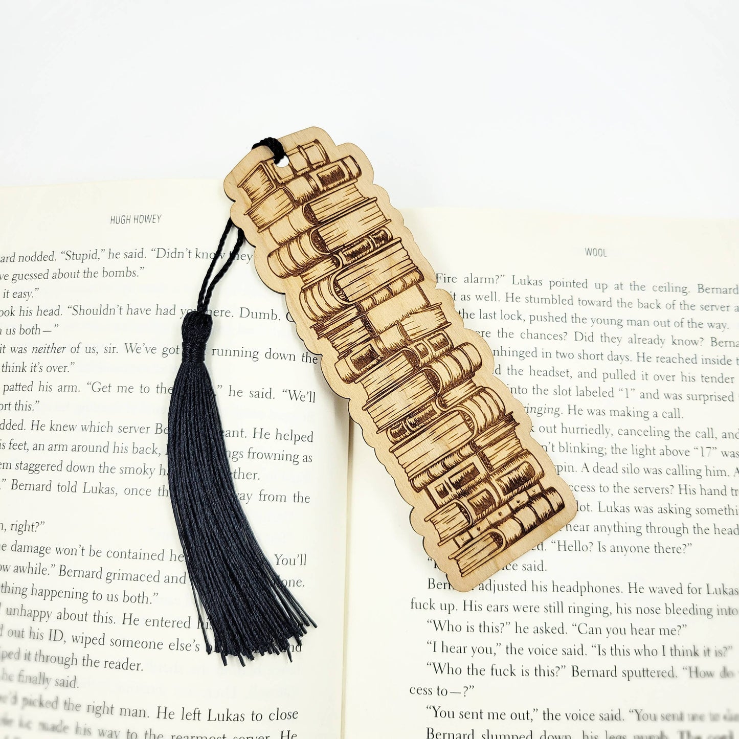 Bookmark - Book stack wood bookmark - Stationery and Gifts