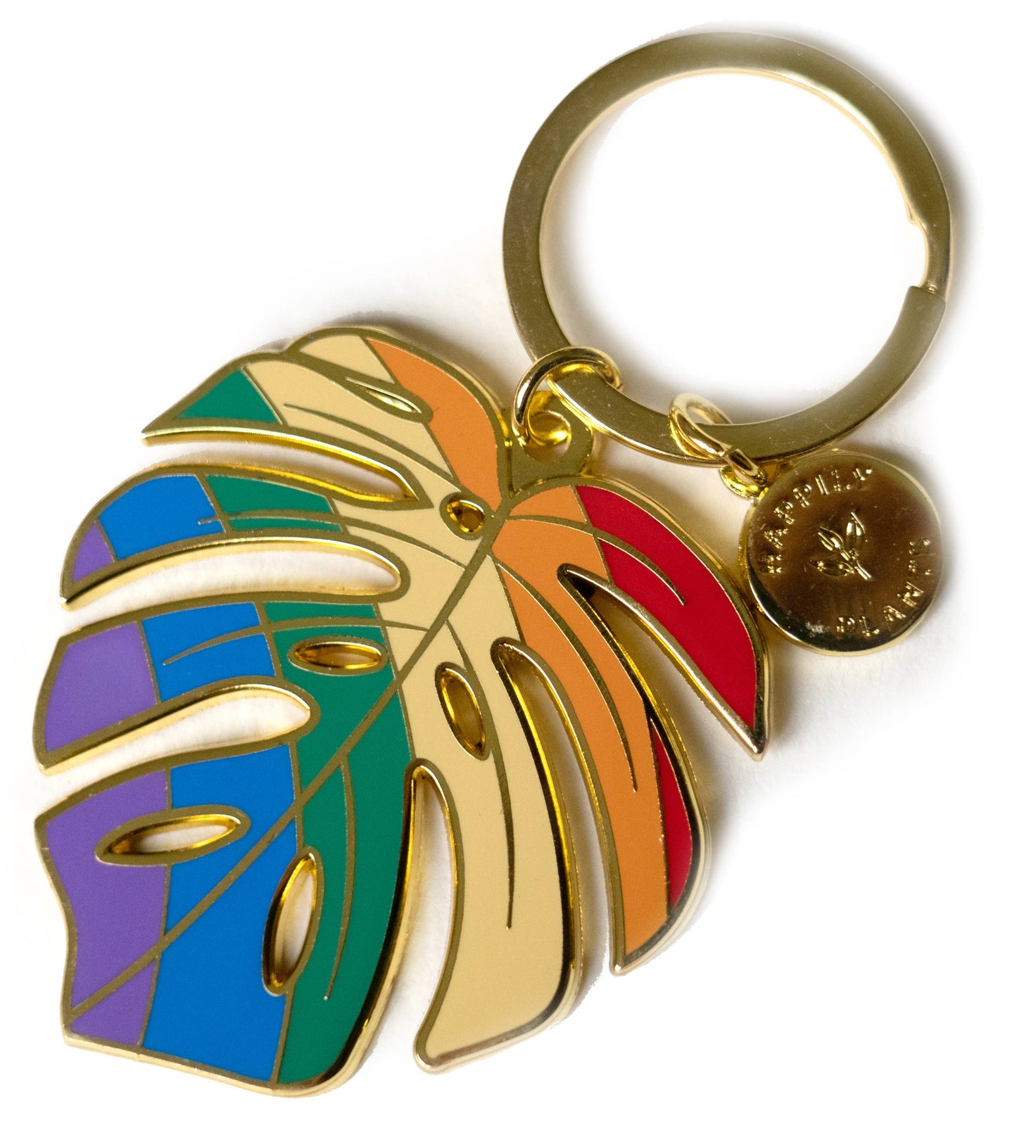 Monstera Pride Rainbow' Plant Keychain, Pride Gifts