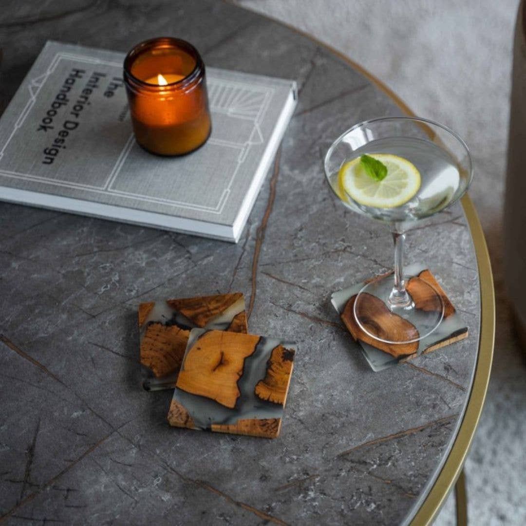 Coasters - Handcrafted Cedar Coasters, Full Set of 6