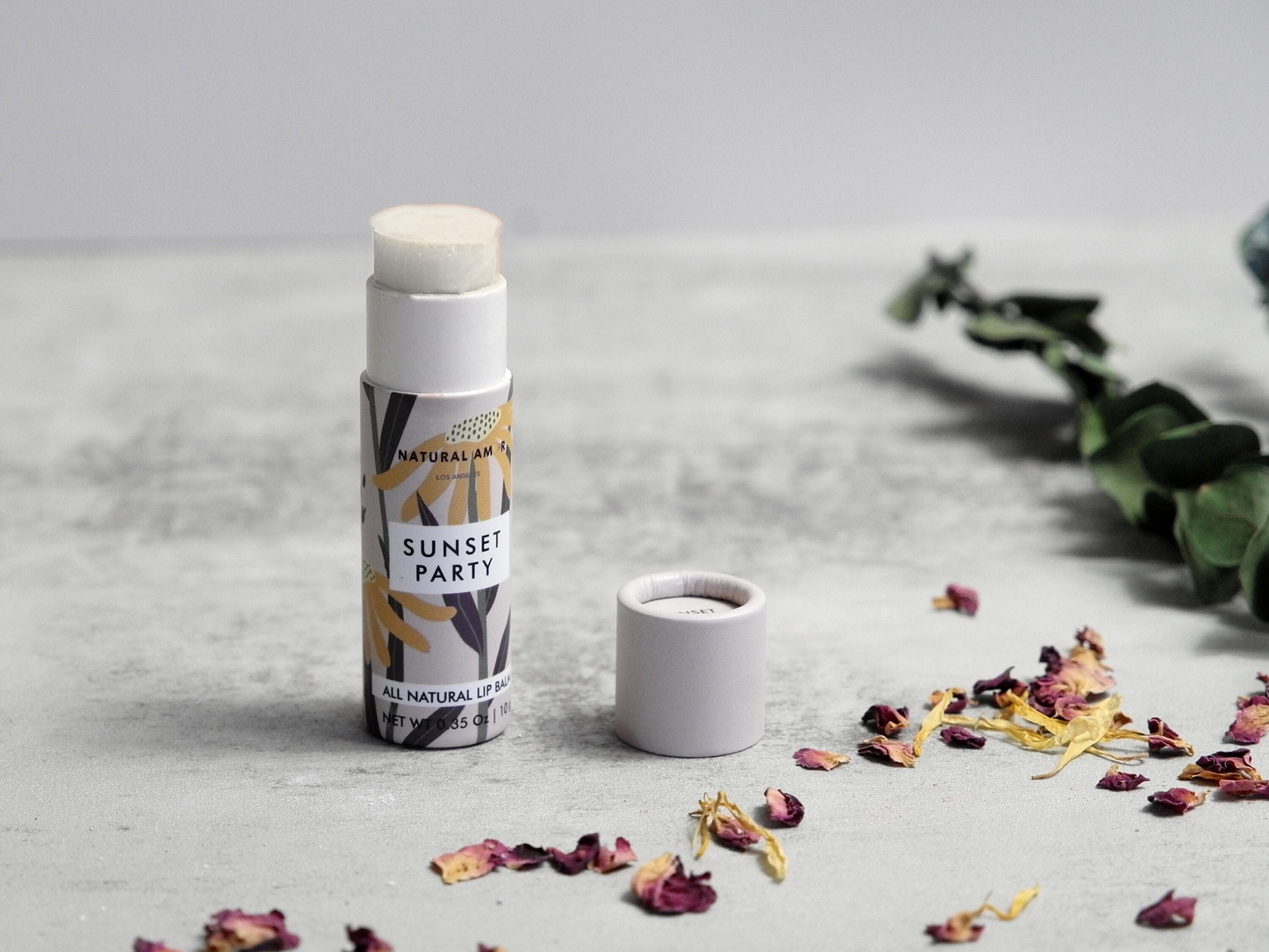 Natural Paper Tube Lip Balm Sunset Party |Citrus |Zero Waste