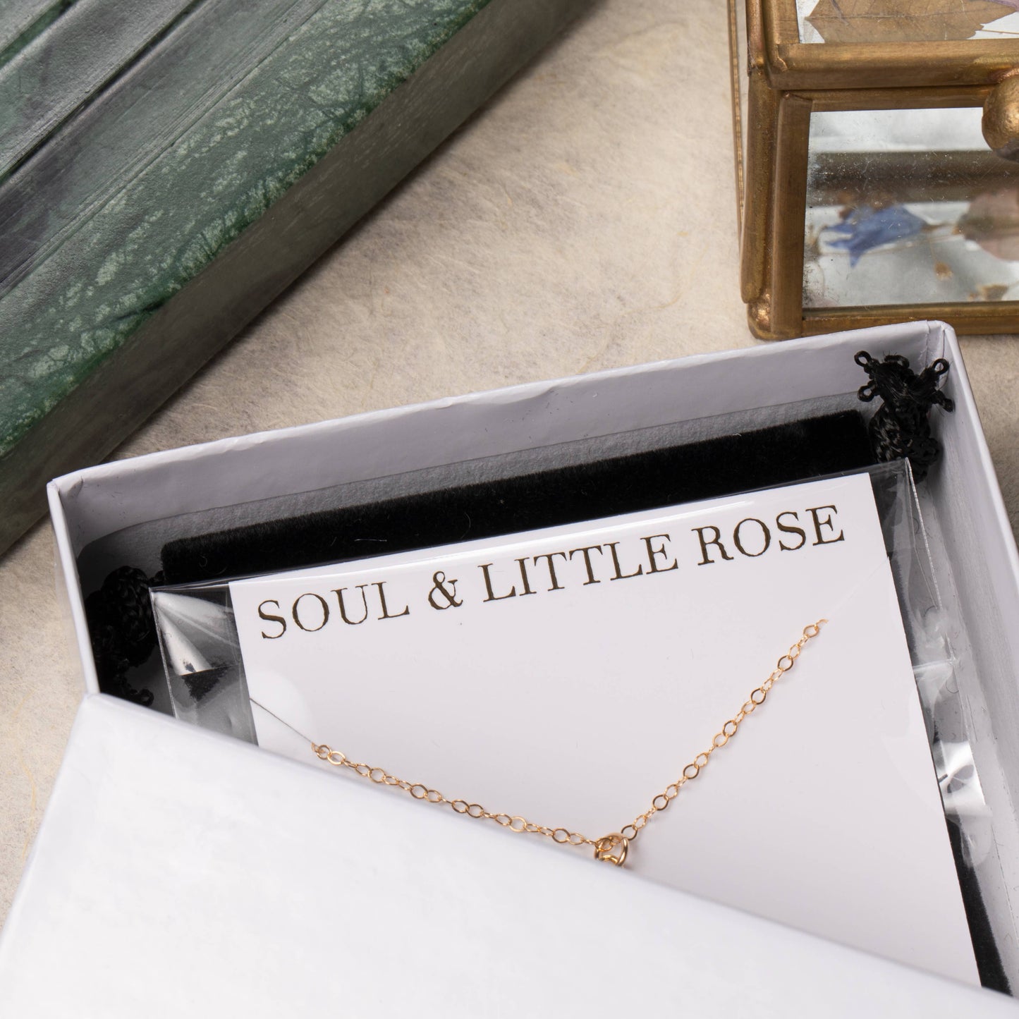 Soul & Little Rose - Amazonite Sphere Gemstone Gold Earrings