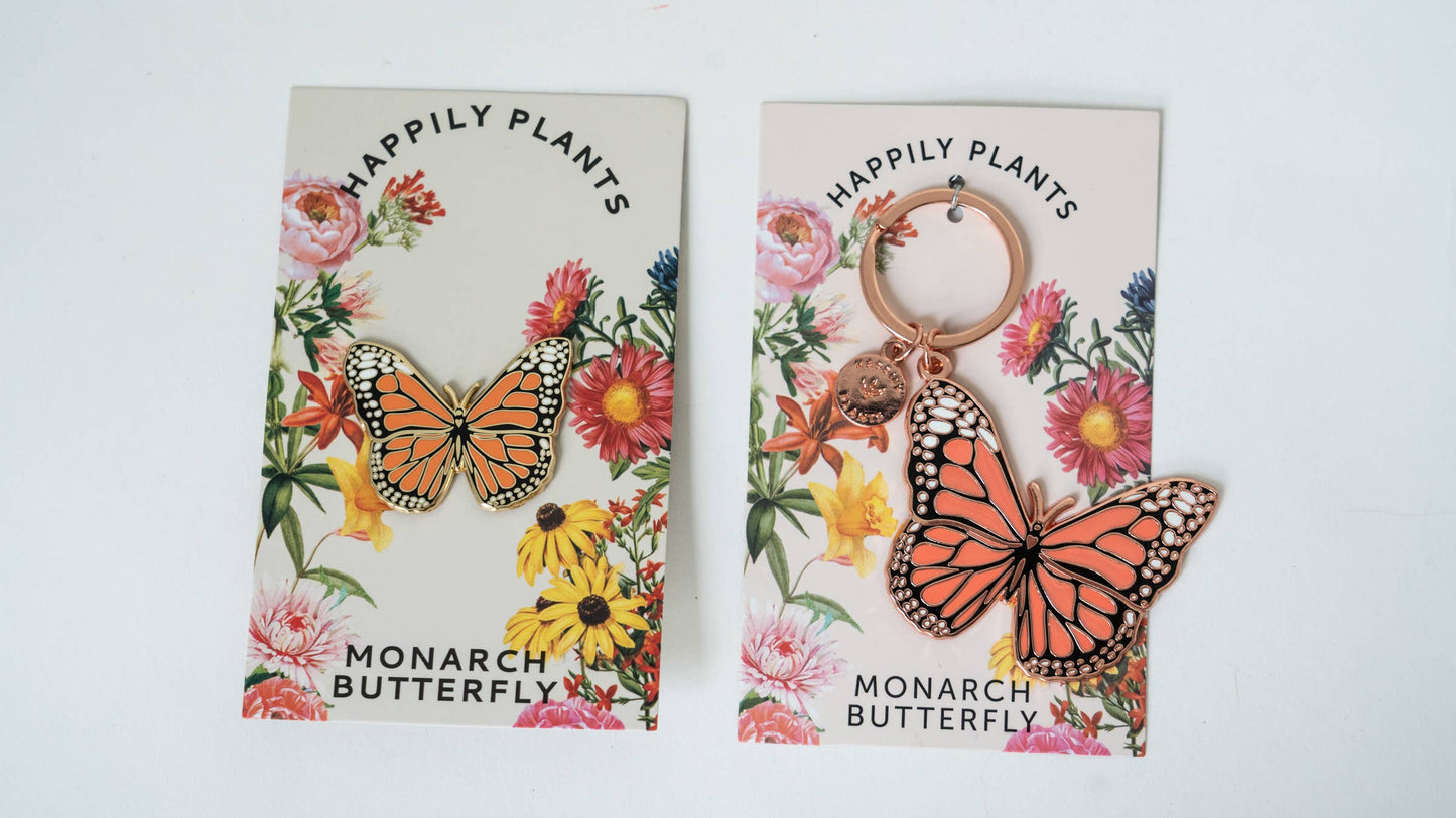 Monarch Butterfly Keychain, Garden & Entomology Gifts