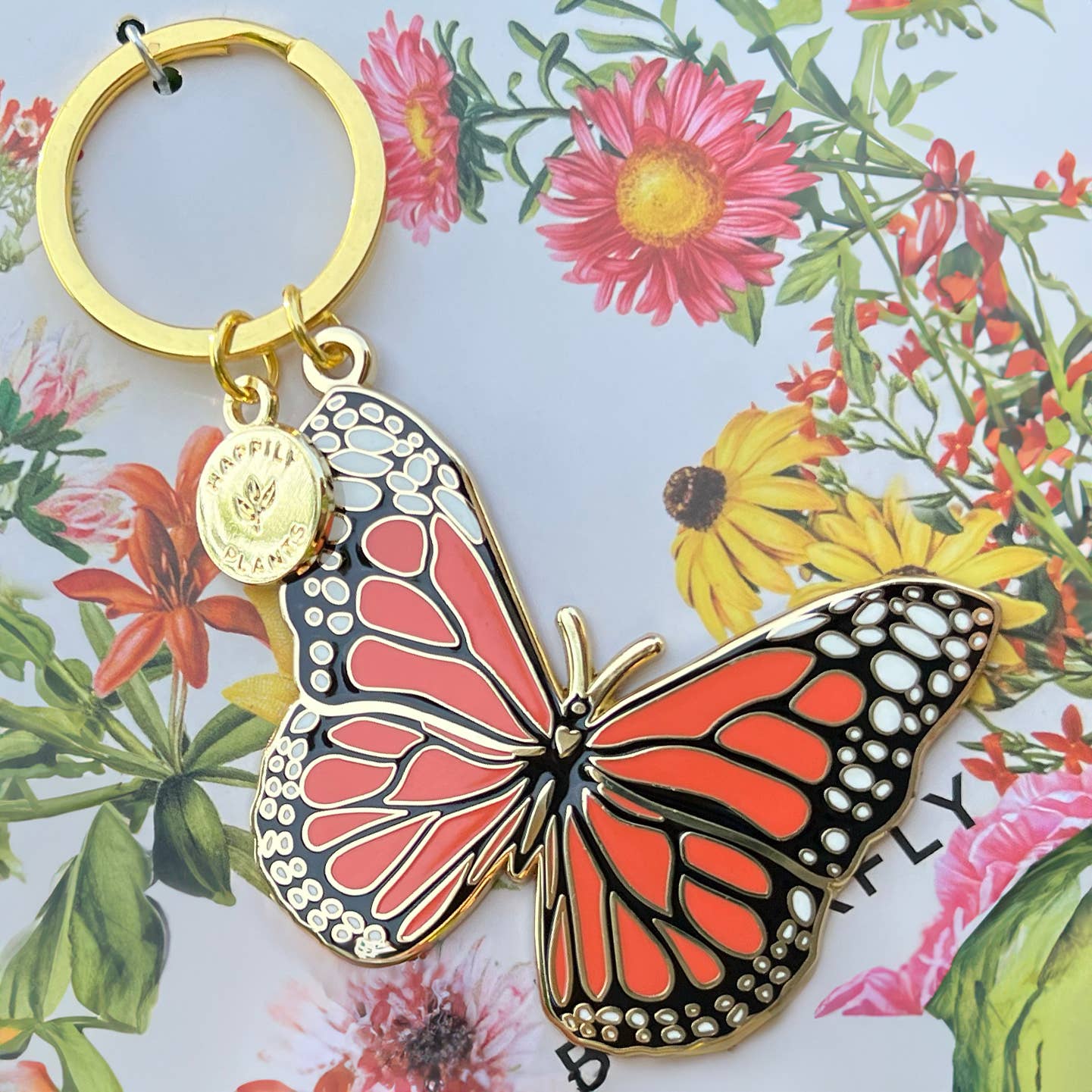 Monarch Butterfly Keychain, Garden & Entomology Gifts