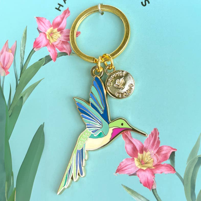 Hummingbird Keychain, Birds animal gifts