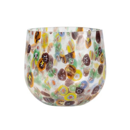 Confetti Cheena Glass Candleholder