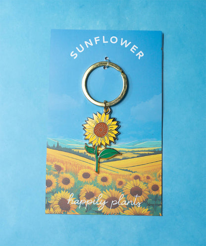 Yellow Sunflower Keychain