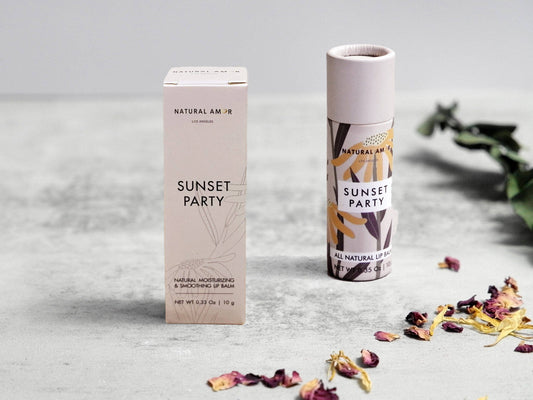 Natural Paper Tube Lip Balm Sunset Party |Citrus |Zero Waste