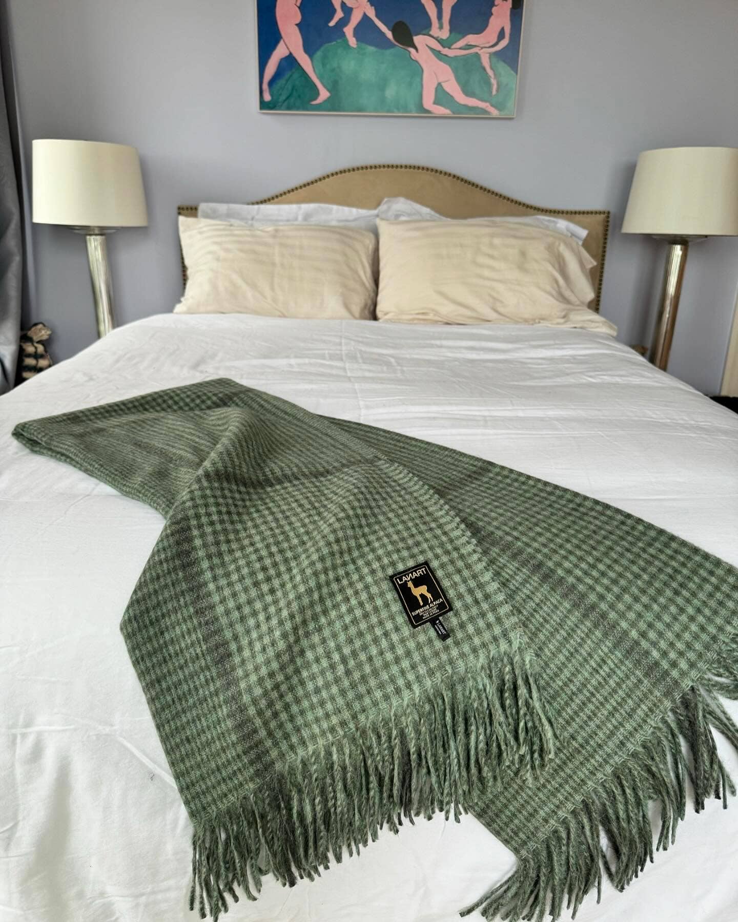 Lanart Alpaca - Cross Plaid Throw Blanket