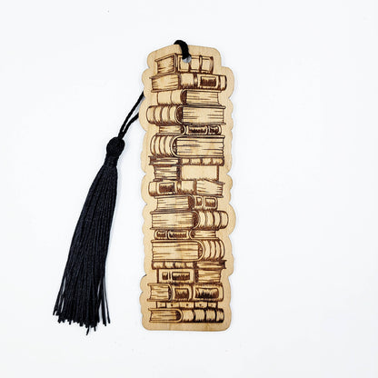 Bookmark  - Book stack wood bookmark - Stationery and Gifts