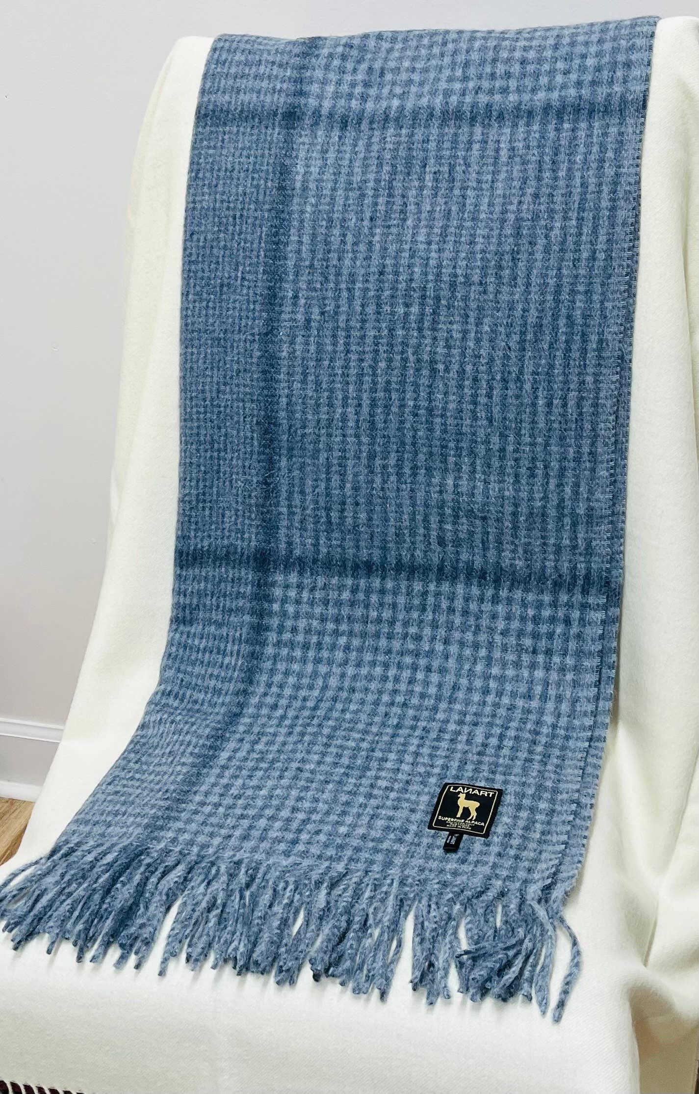 Lanart Alpaca - Cross Plaid Throw Blanket