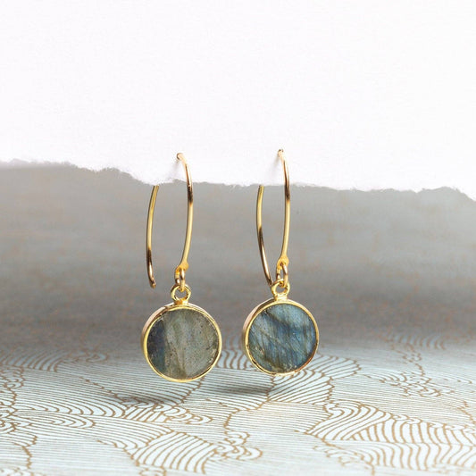 Labradorite 14K Gold Filled Drop Earrings