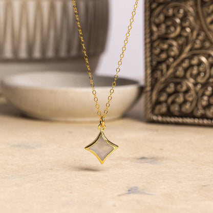 Moonstone Star Gold Necklace 14k gold filled delicate chain