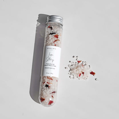 Natural Bath Salt in Tube 3.5oz with Natural Ingredients