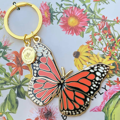 Monarch Butterfly Keychain, Garden & Entomology Gifts